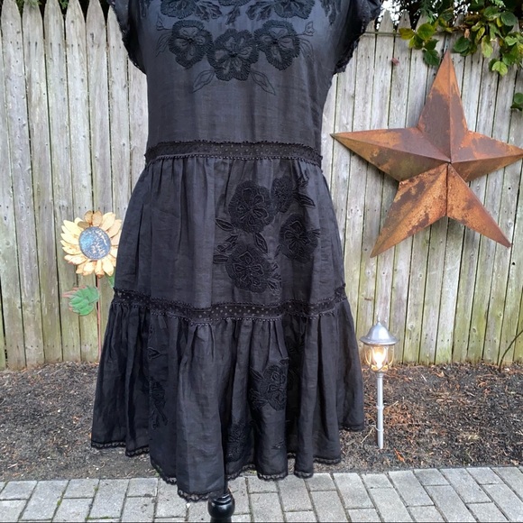 NEW Veronica Beard Sahara Embroidered Black Sleeveless Mini Dress NWT - Picture 7 of 12